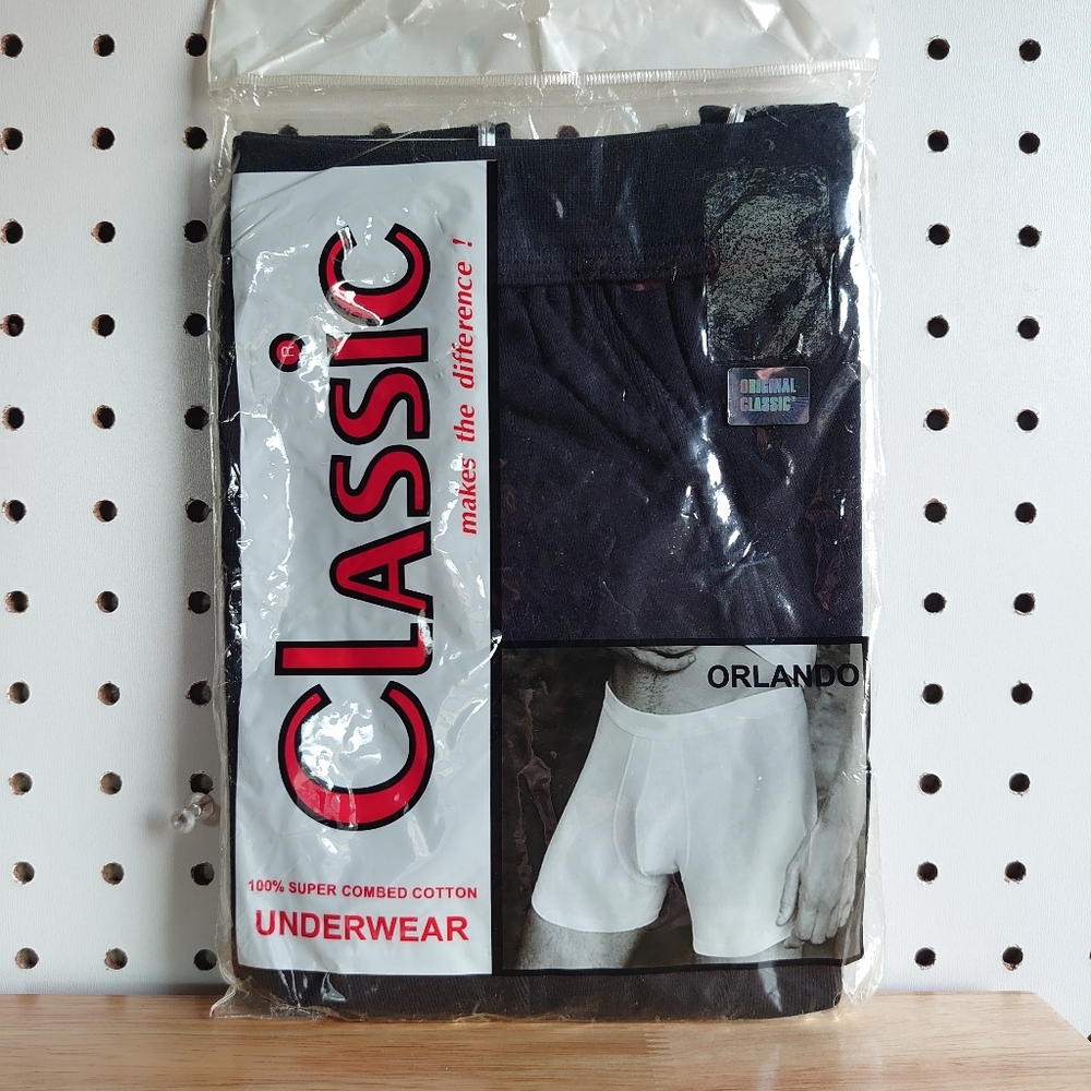 Original Classic Orlando Super Combed Cotton Boxer Briefs One piece Size S Black